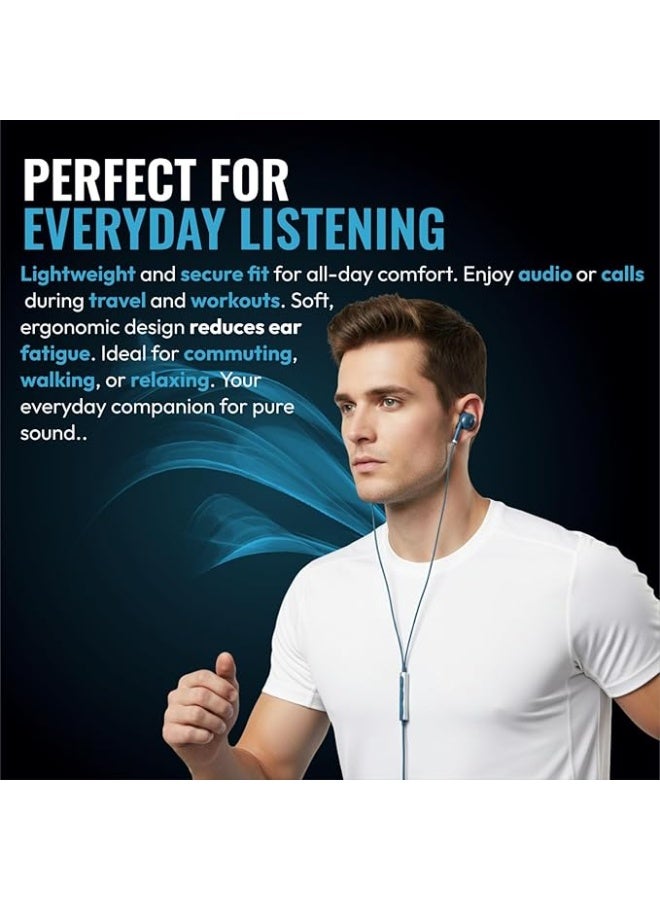 هامزون سماعات هامزون مزودة بموصل من النوع C وميكروفون - سماعات ستيريو مع تحكم مدمج في مستوى الصوت، صوت جهير قوي، متوافقة مع الهواتف الذكية والأجهزة اللوحية التي تعمل بنظام أندرويد - Image 4